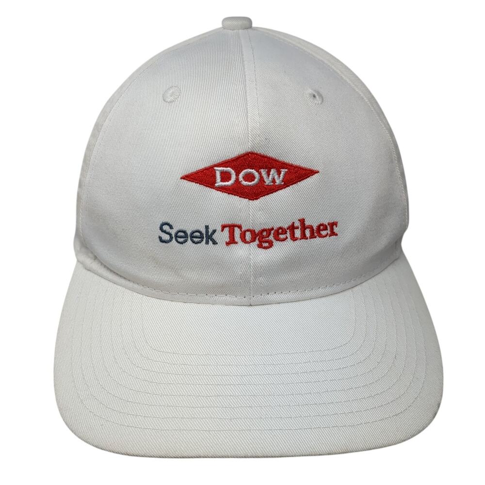 Dow Seek Together Slideback Baseball Cap White Os Adjustable Port Authority
